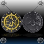 2 EVRO SLOVENIJA  2015 "EMONA" Black Rhodium + 24k Gold